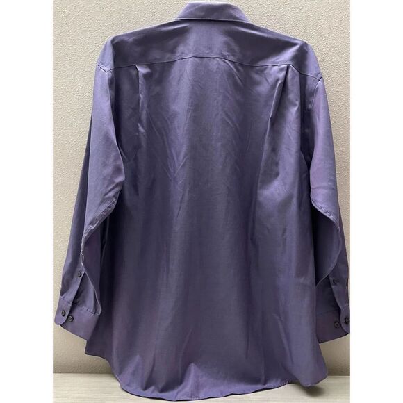 Kenneth Cole Men Sz Sz 18 1/2 34/35 Awareness Purple Slim Fit Dress Shirt $100+ - Picture 2 of 5
